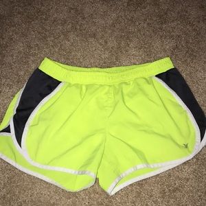 Yellow workout shorts